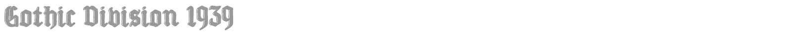 Gothic Division 1939 font preview